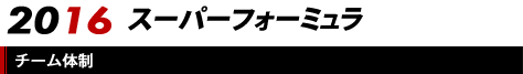 2016スーパーフォーミュラ／チーム体制