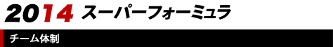 2014スーパーフォーミュラ／チーム体制